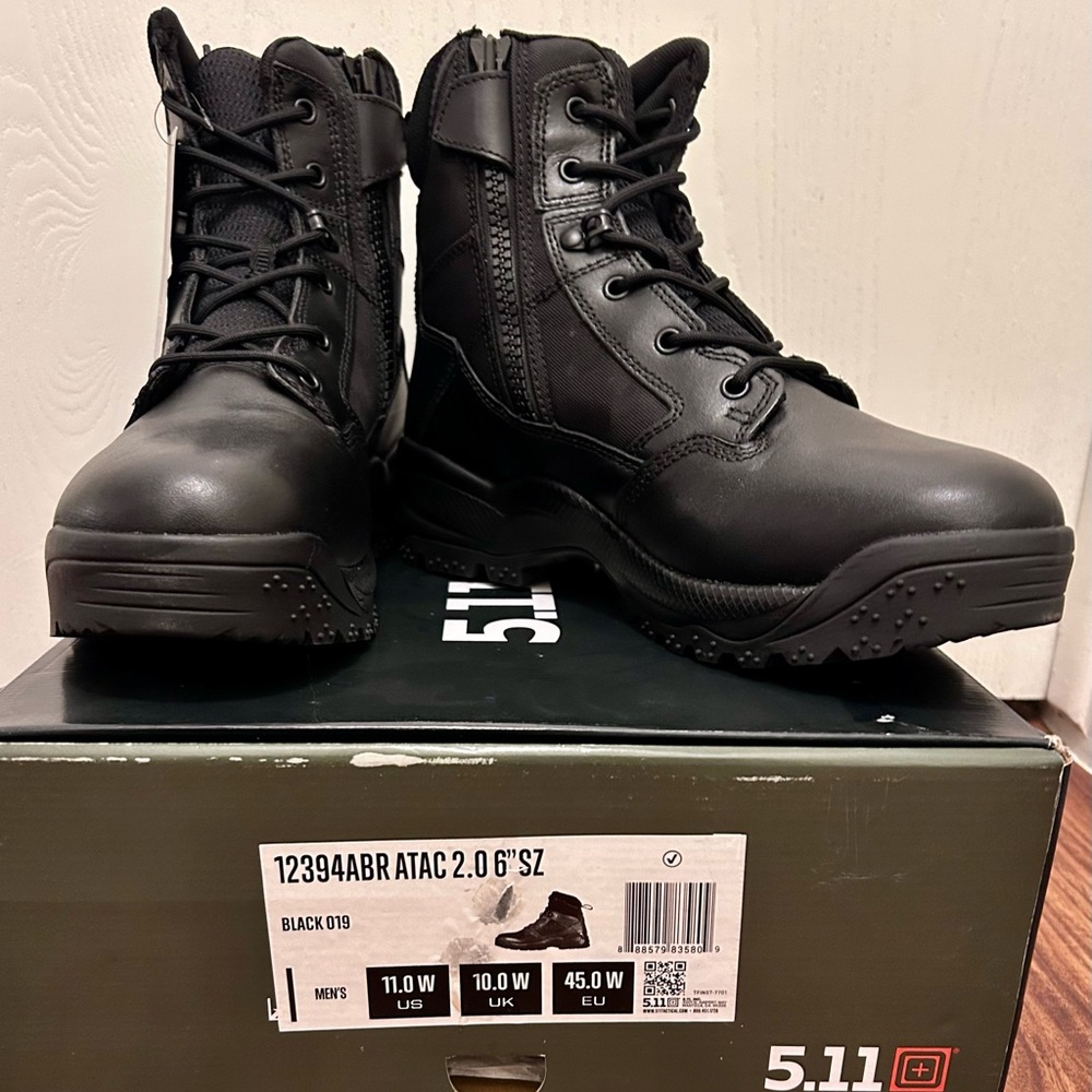 Men’s 5.11 Tactical- Sz 11.0W- ATAC 6” 2.0 Boots